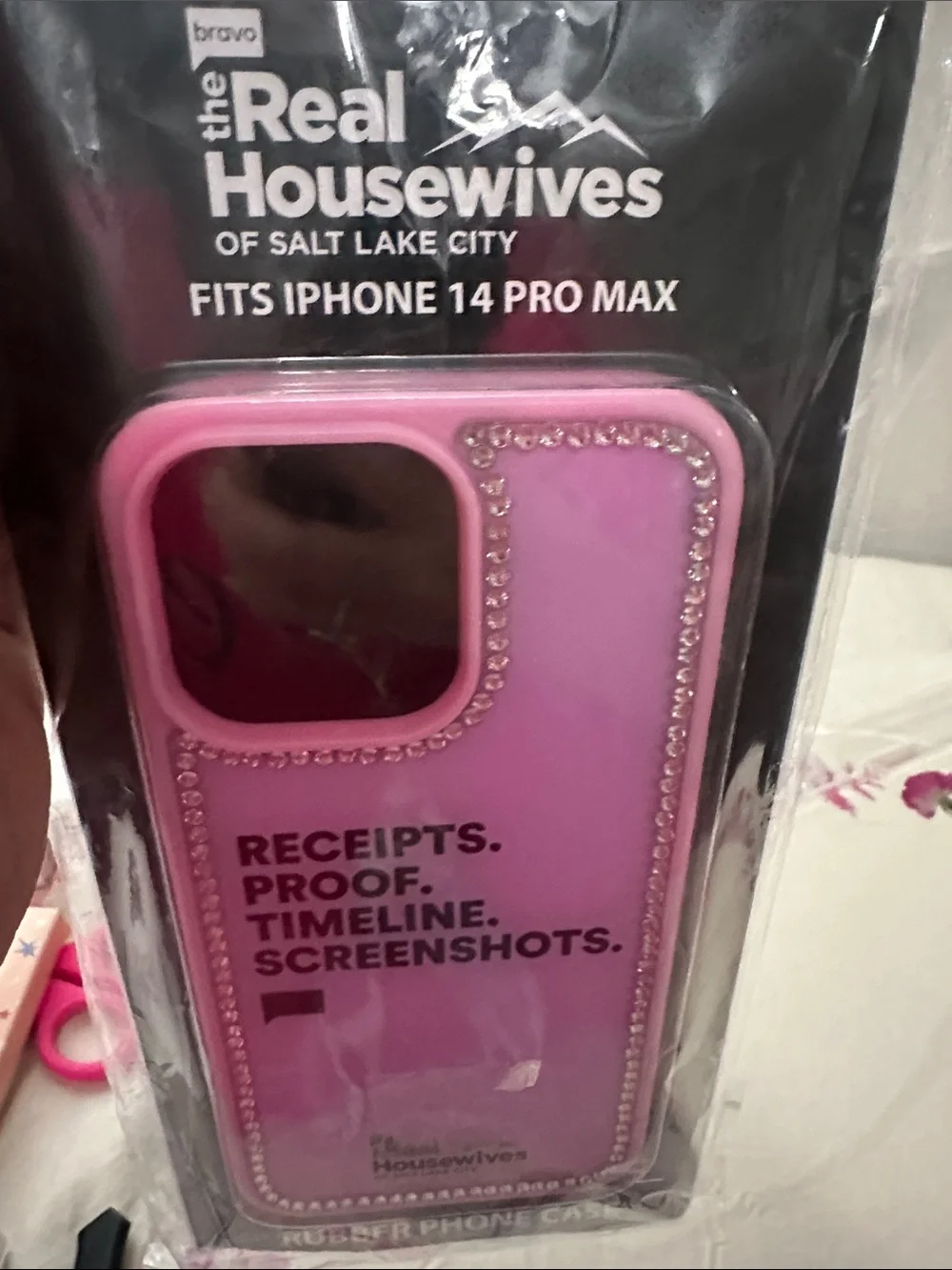Pink Rhinestone iPhone 14 Pro Max Case NWT by Bravo